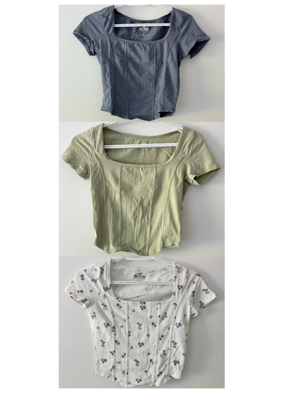 Bundle Hollister Fitted Square Neck Tops Size S